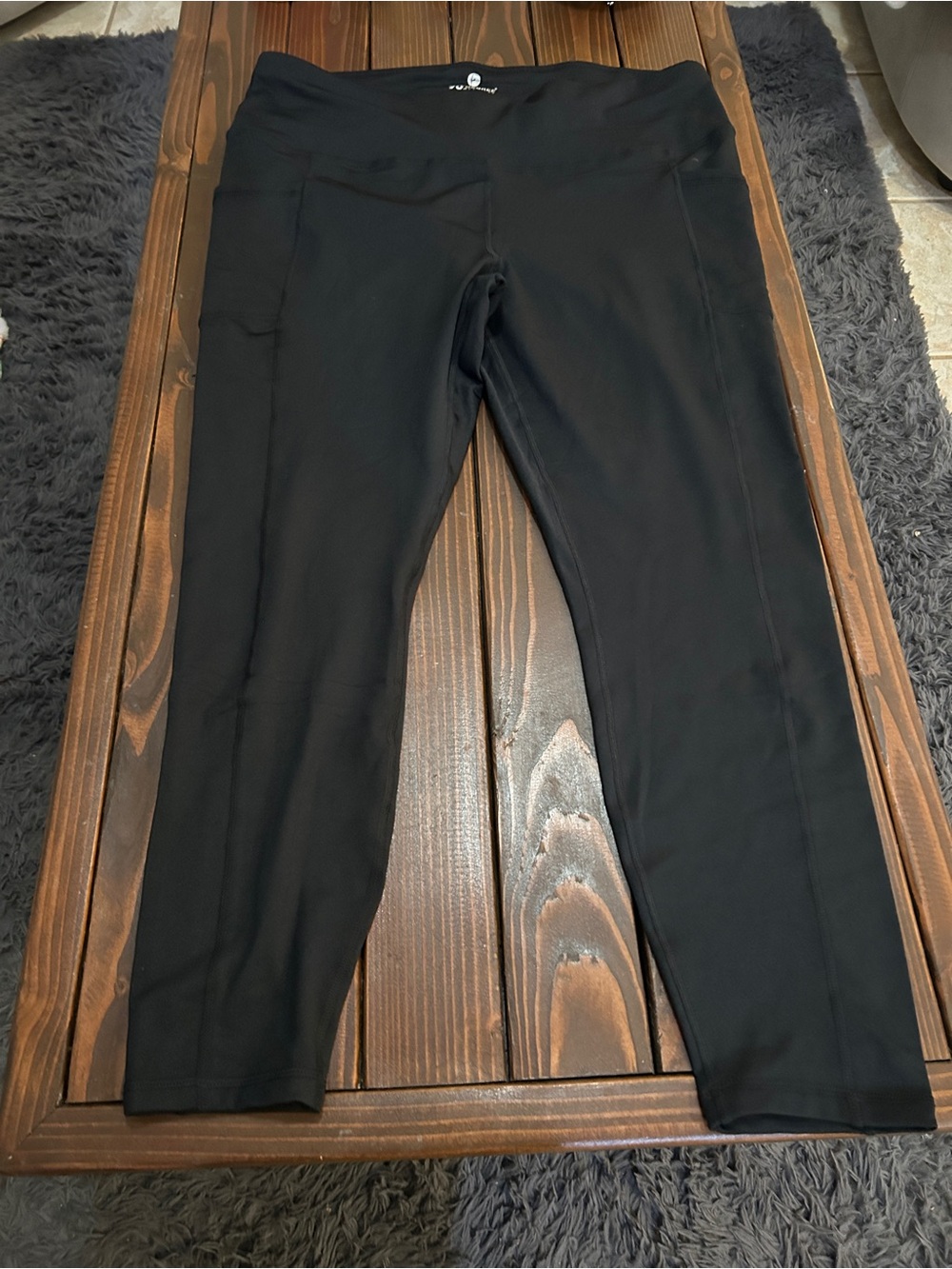 90 Degree by Reflex Black High Waisted Pocket Leggings - Plus Size 2X-L132